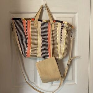Steve Madden Brumi Mixed Woven Tote like new perfect for summer!